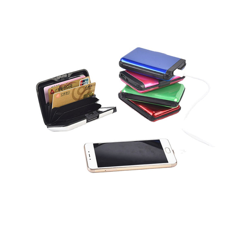 Dompet Pemegang Kartu Power Bank Aluminium